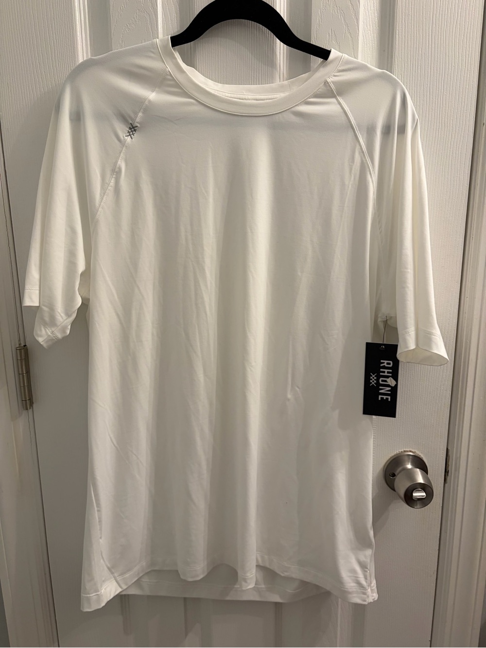 RHONE Men’s White Athleisure Short Sleeve Performance Reign Tee - Picture 6 of 14